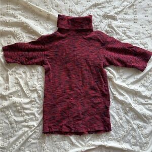 Free People Half Sleeve Turtleneck Cropped Top